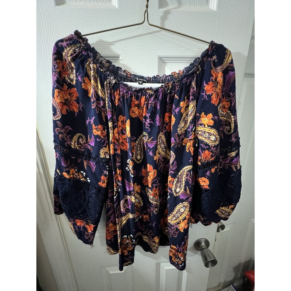 Unique Spectrum Plus‎ Size 1X Top Floral Print